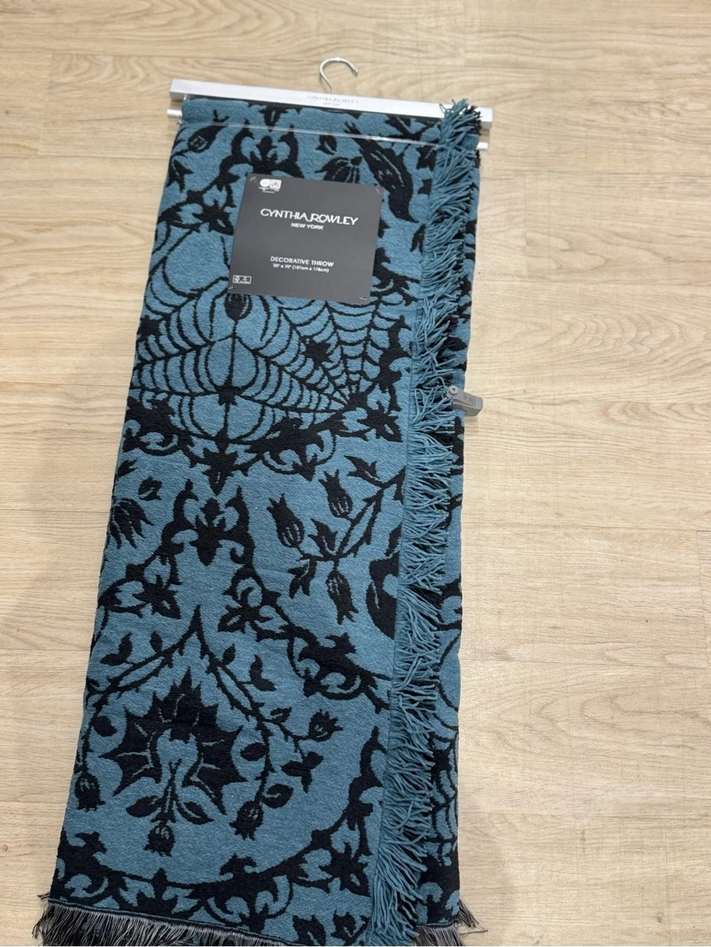 Cynthia Rowley Blue & Black Decorative Throw